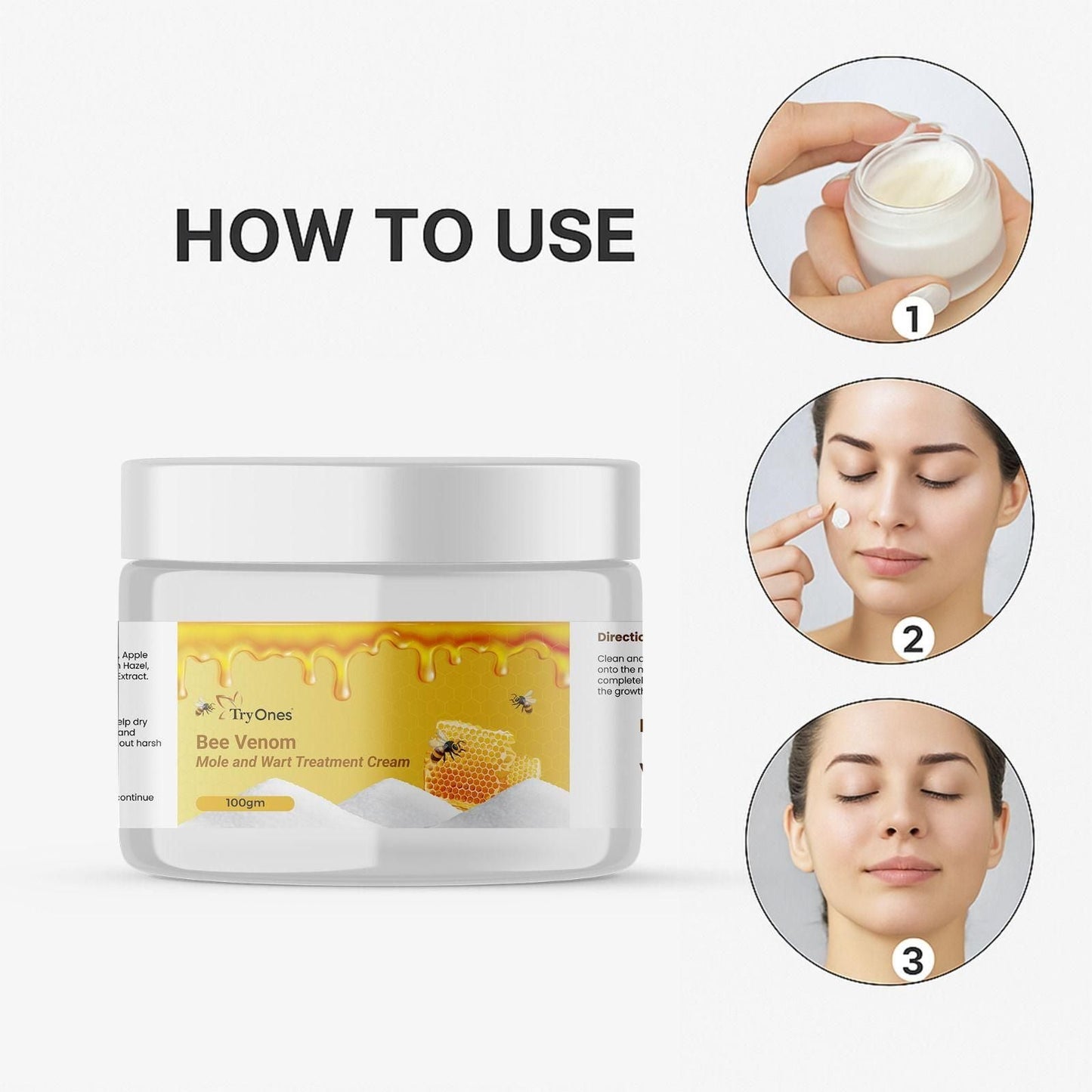 Bee Venom Mole and Wart Treatment Cream 100 gm Pack of 1 - Catalyst Mart