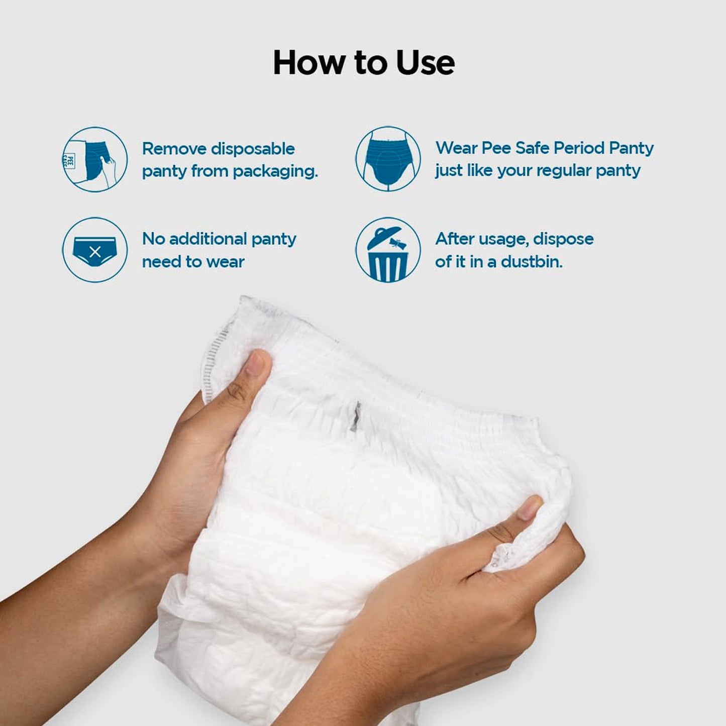 Womens Emergency Kit Travel Kit- Includes Seamless Underwear Pantyliner Feminine Hygiene Sachet First Period Kit (10 Pcs) - Catalyst Mart
