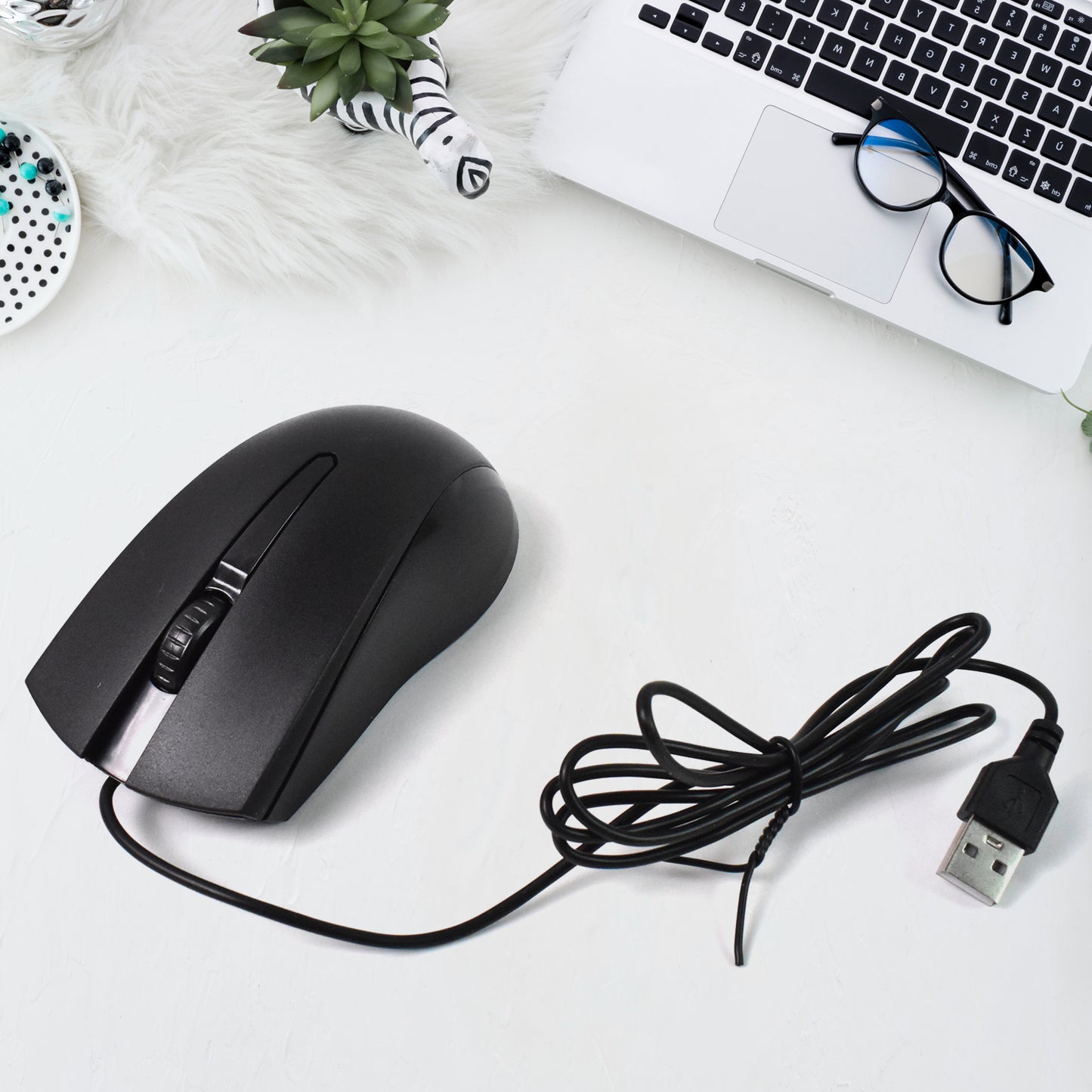 Computer Laptop Wired Optical Mouse X2 (1 Pc) - Catalyst Mart