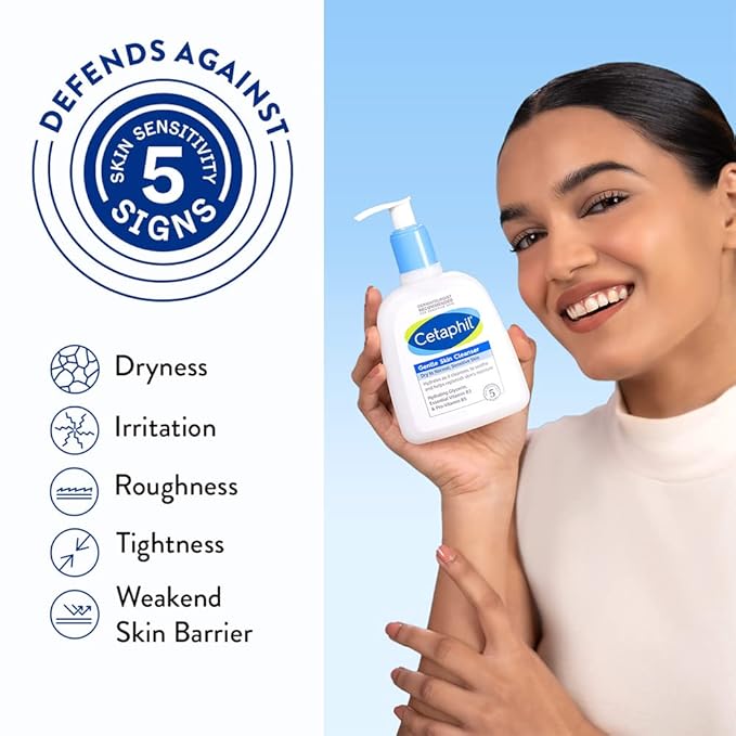 Cetaphil Gentle Skin Cleanser 250ml – Mild Face & Body Wash for Sensitive & Dry Skin