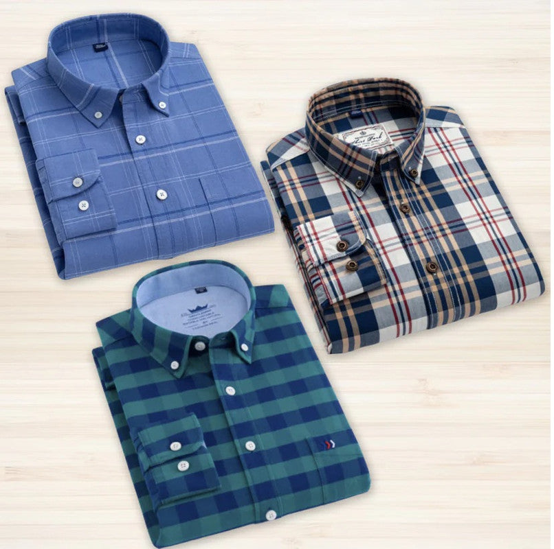 Pack of 3 Check Shirts for Men | Casual & Formal Cotton Shirts