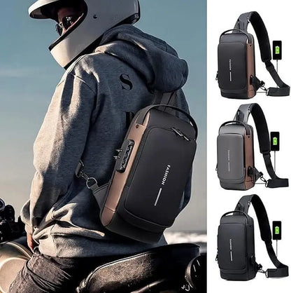 Gen Z Smart Anti-Theft Sling Bag with USB Charging, Password Lock & Waterproof Design (Unisex) - Catalyst Mart