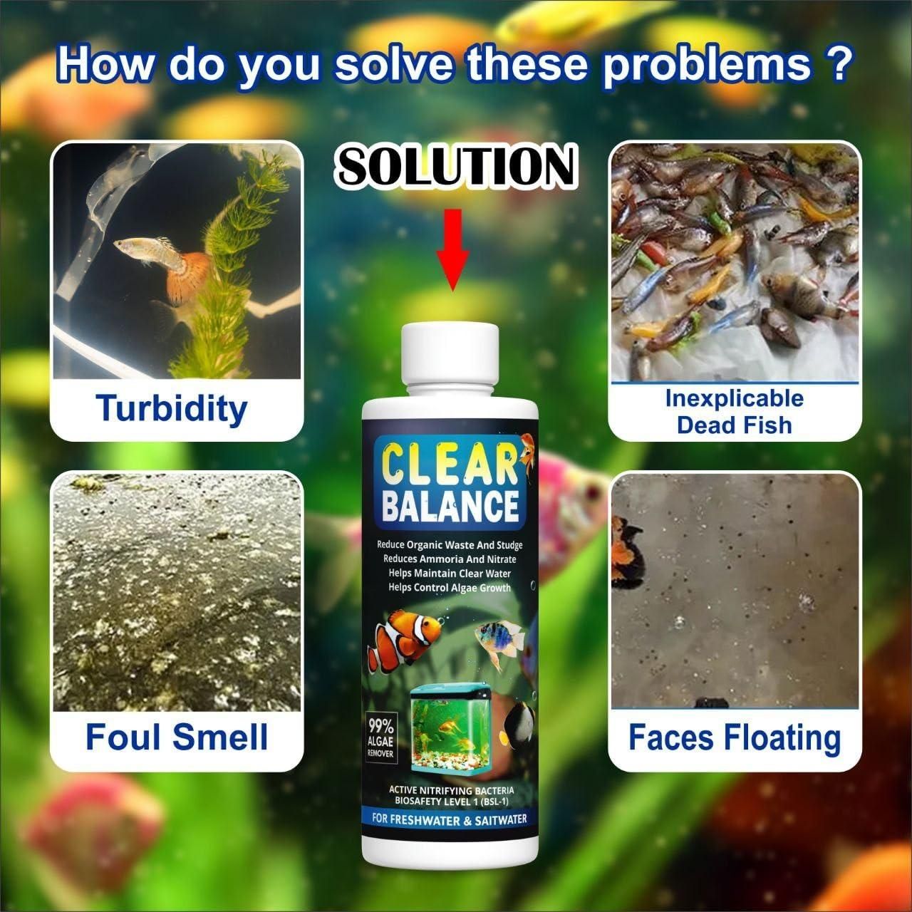 Clear Balance Fish Tank Water Purifier 120ml Each (Pack of 2) - Catalyst Mart