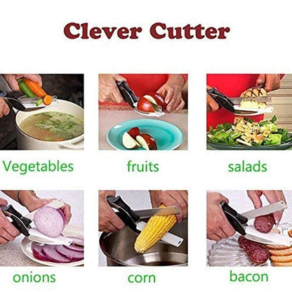 Clever Cutter 2-in-1 Kitchen Knife & Cutting Board Tool