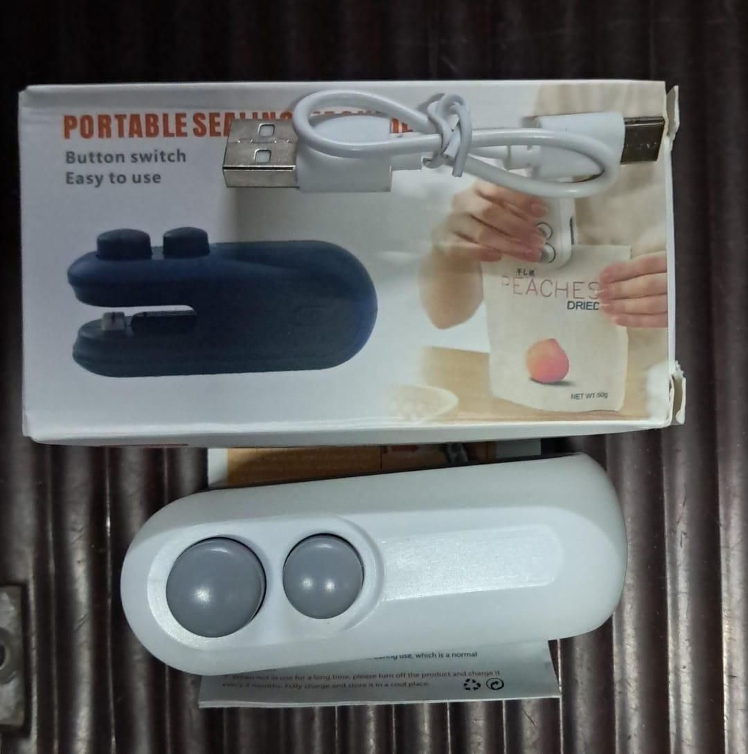 Portable Mini Sealing Machine 2 in 1 USB Rechargeable Magnetic Bag Sealer Heat Seal with Cutter - Catalyst Mart
