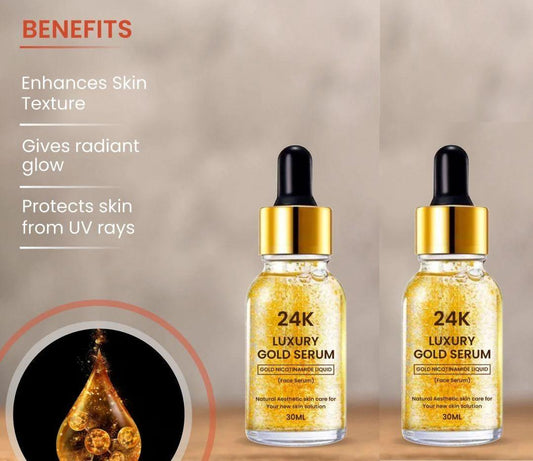 24k Luxury gold serum pack of 2 (30 ml) - Catalyst Mart