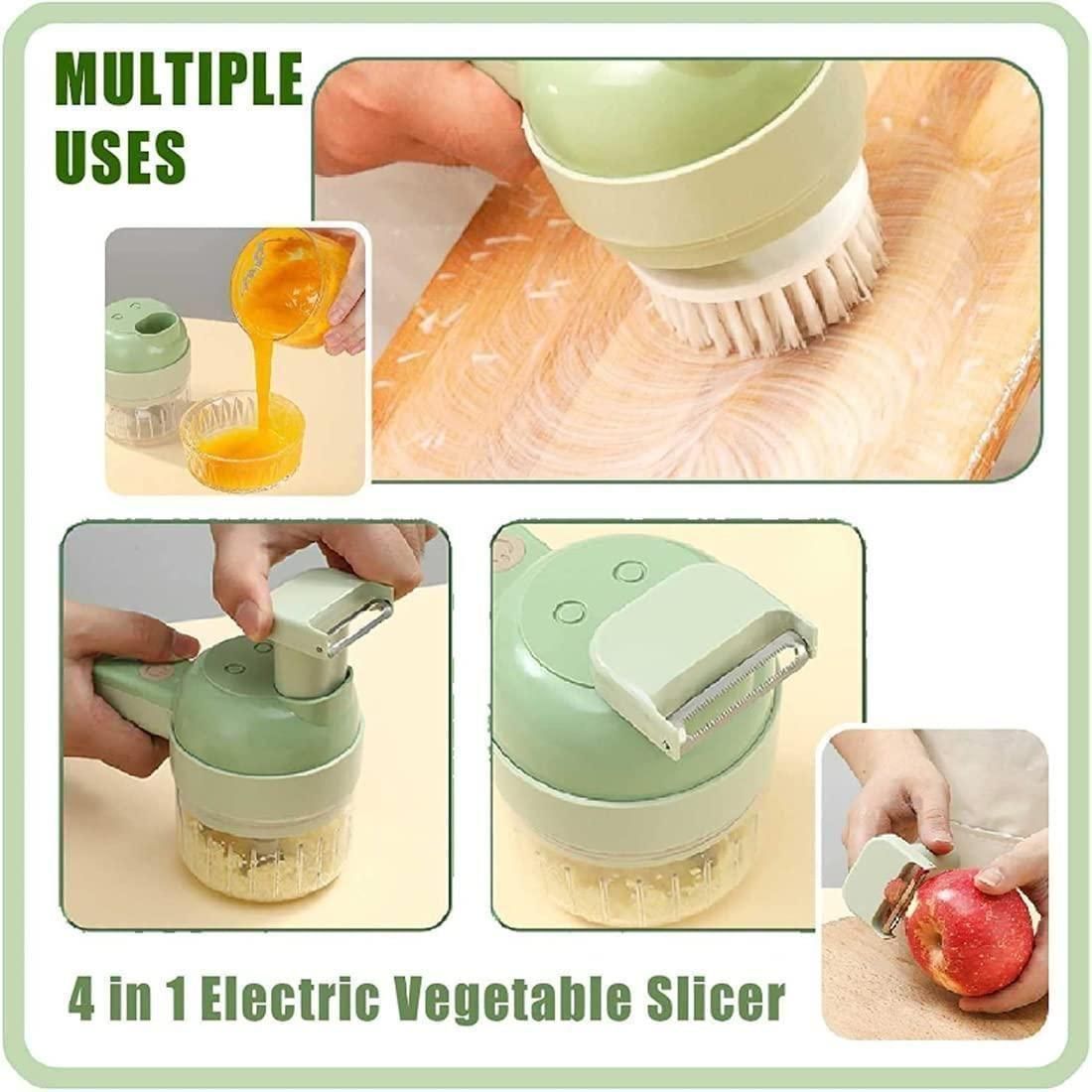 4 in 1 Portable Electric Vegetable Cutter Set - Catalyst Mart