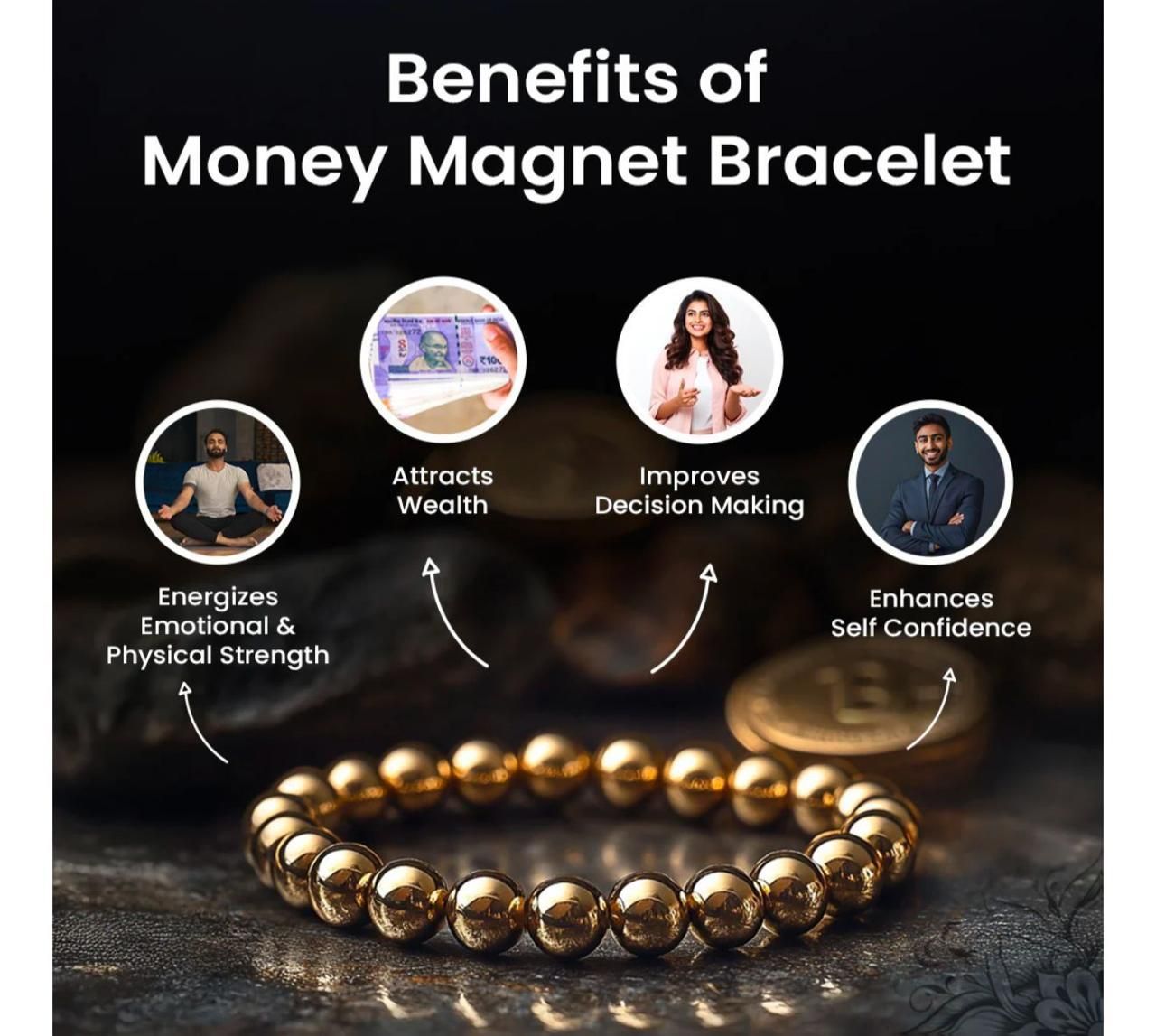 Unisex Money Magnet Bracelet – Attract Wealth & Style - Catalyst Mart