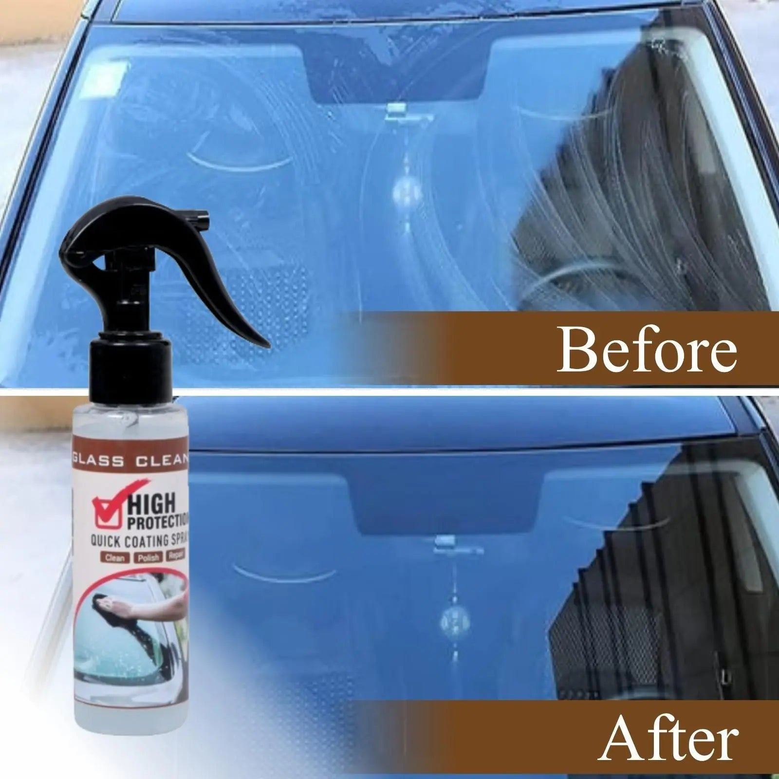 High Protection Glass Cleaner Spray – 100ml Quick Coating & Polish for Car Windows & Mirrors - Catalyst Mart