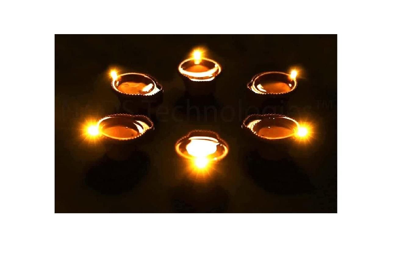 LED Water Sensor Diyas | Decorative Ambient Lights (Pack of 6/12/18/24)