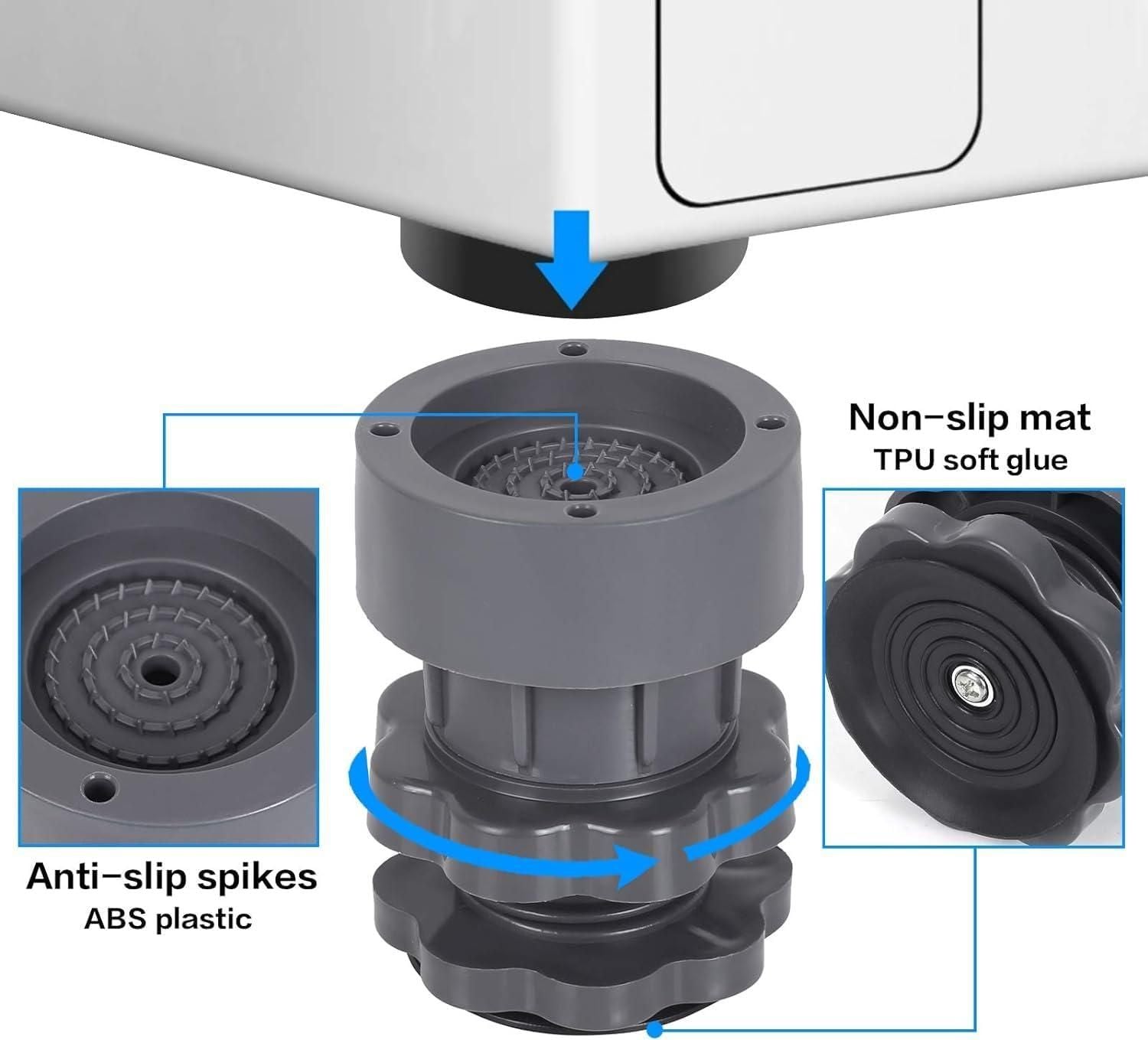 Washing Machine Vibration Pads, Floor Trays, Refrigerator Stand (4 Pcs Set) - Catalyst Mart