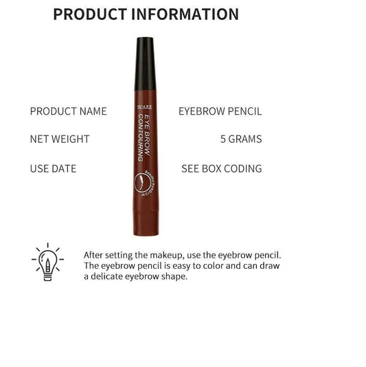 Waterproof 4 Points Microblading Eyebrow Pen with a Micro-Fork Tip Applicator (Pack of 2) - Catalyst Mart