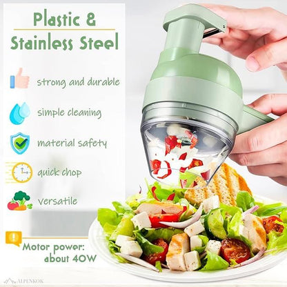 4 in 1 Portable Electric Vegetable Cutter Set - Catalyst Mart