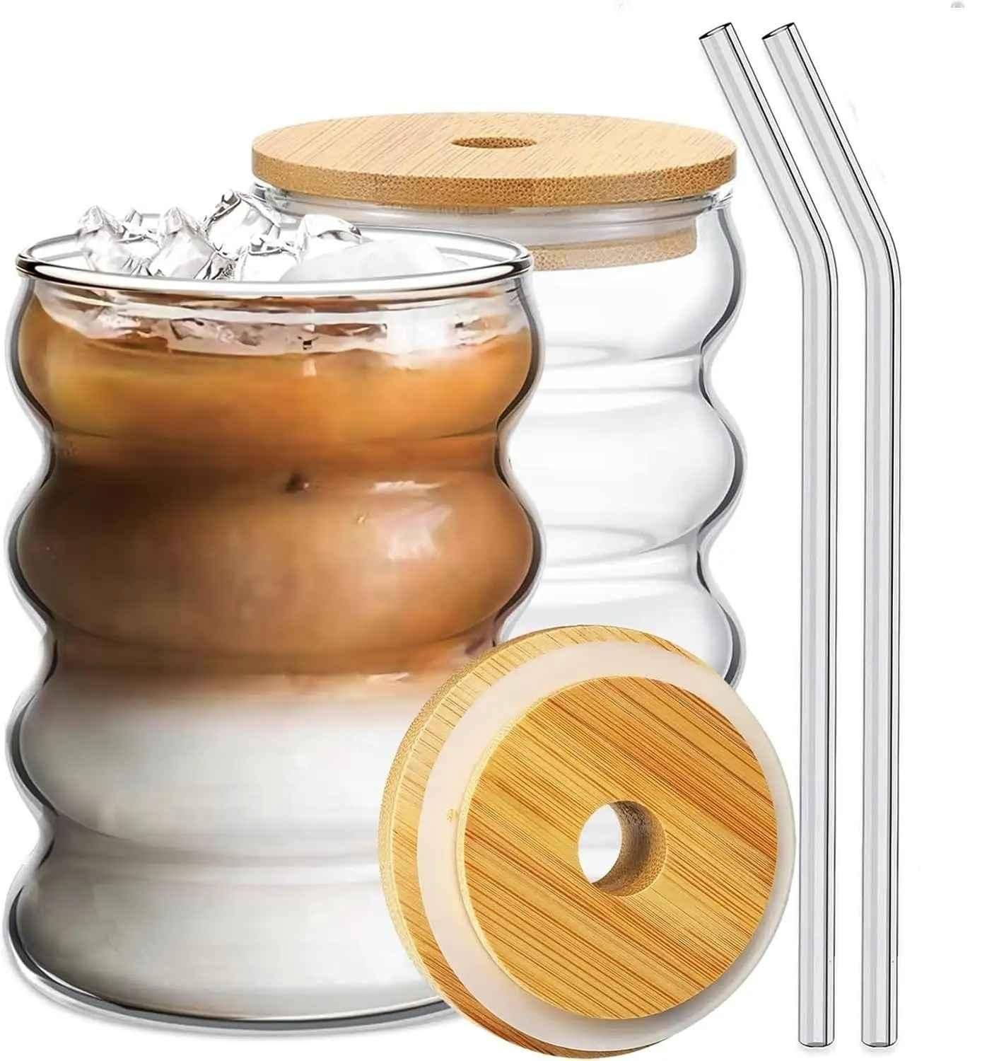 Wave Shape Glass with wood cap (Pack of 1) - Catalyst Mart