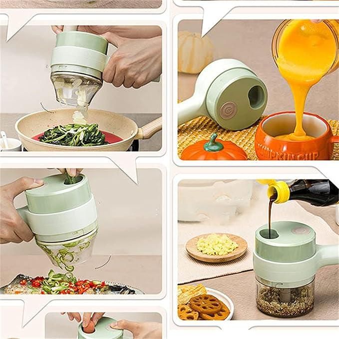 4 in 1 Portable Electric Vegetable Cutter Set - Catalyst Mart