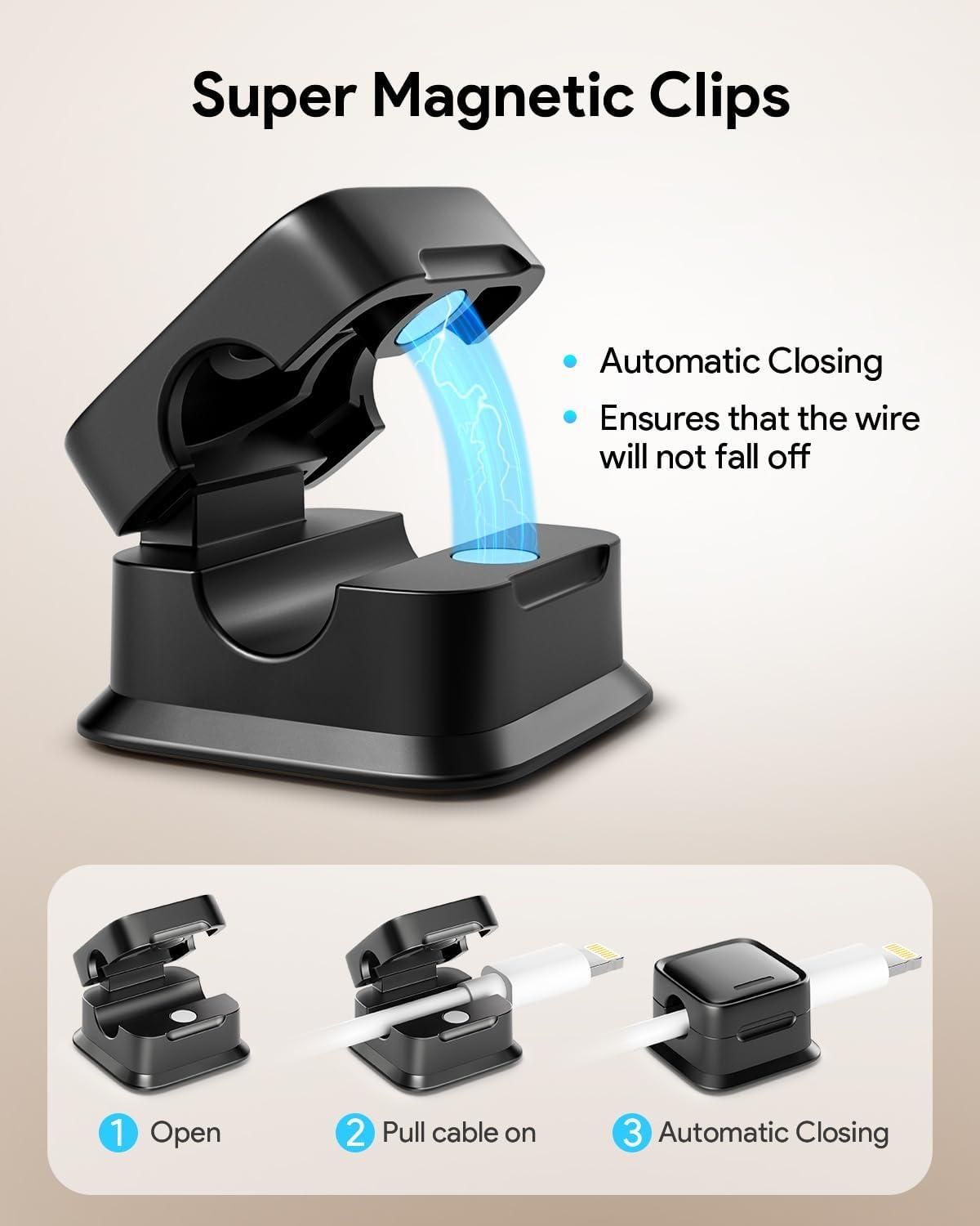 Organizer, Cable Smooth Adjustable Easy Secure Cable Managemen (Pack of 6 Cord) - Catalyst Mart