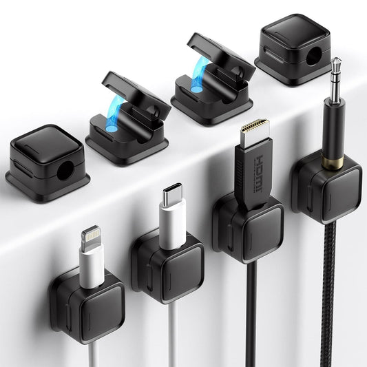 Organizer, Cable Smooth Adjustable Easy Secure Cable Managemen (Pack of 6 Cord) - Catalyst Mart