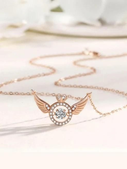 Rose Gold Angel Wings Pendant Chain - Catalyst Mart