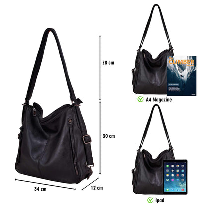 3-Pcs Black Handbags Set for Women - Catalyst Mart