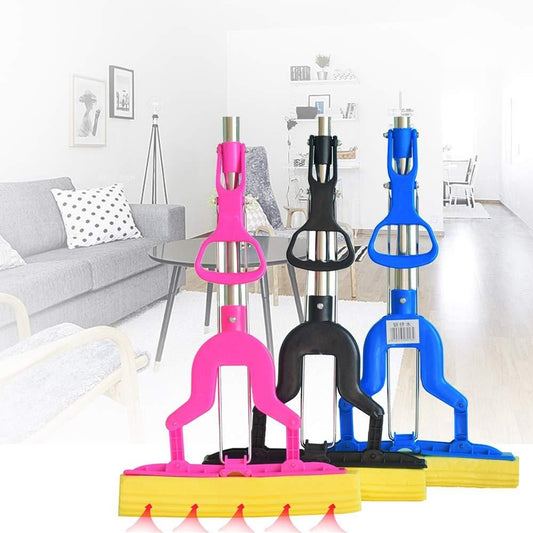 Magic Squeeze Sponge Mop – Foldable, Absorbent Floor Cleaner for Home Use (Assorted Color) - Catalyst Mart