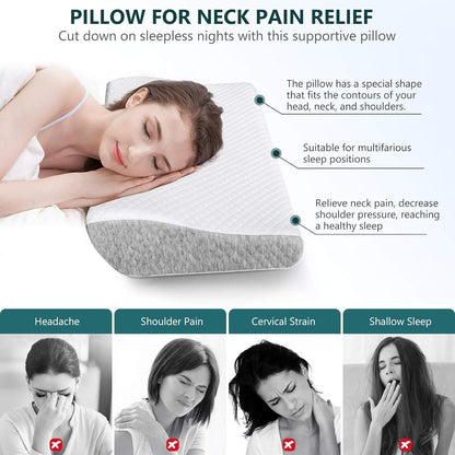 Foam Pillow for Neck Pain Relief - Catalyst Mart