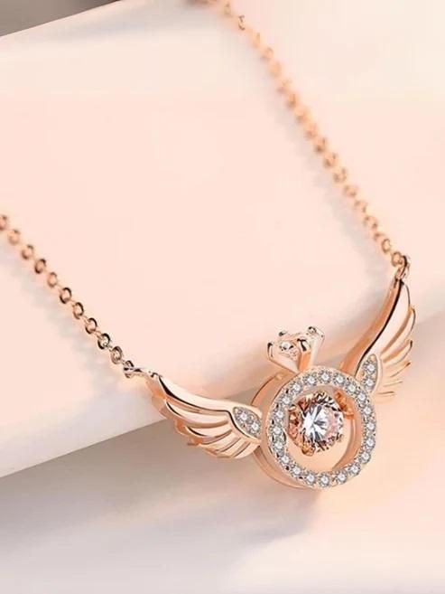 Rose Gold Angel Wings Pendant Chain - Catalyst Mart