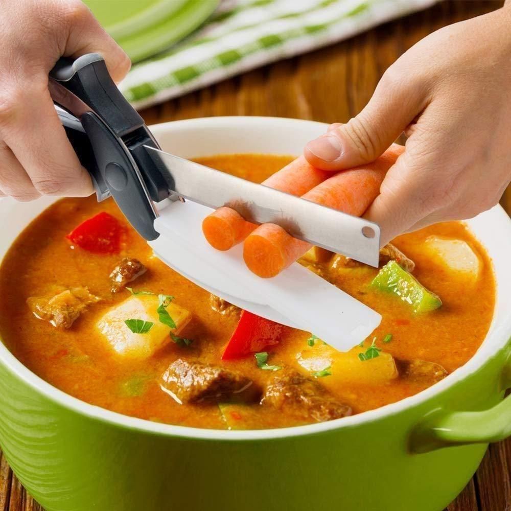 Clever Cutter 2-in-1 Kitchen Knife & Cutting Board Tool