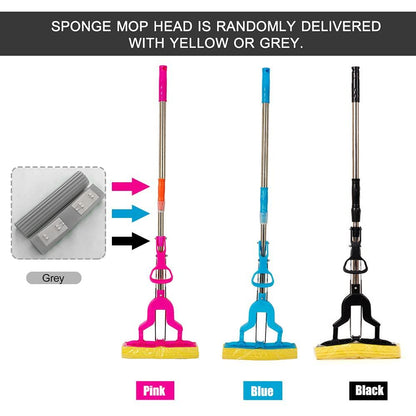 Magic Squeeze Sponge Mop – Foldable, Absorbent Floor Cleaner for Home Use (Assorted Color) - Catalyst Mart
