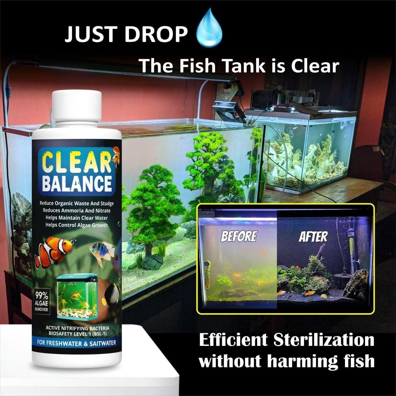 Clear Balance Fish Tank Water Purifier 120ml Each (Pack of 2) - Catalyst Mart