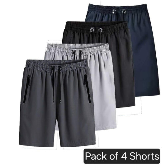 Combo of 4 Men's Stretchable Cotton Shorts - Catalyst Mart