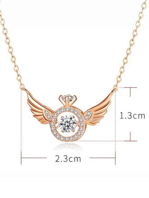 Rose Gold Angel Wings Pendant Chain - Catalyst Mart