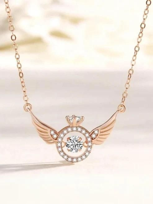 Rose Gold Angel Wings Pendant Chain - Catalyst Mart