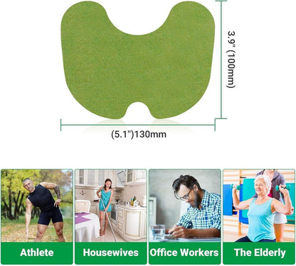 Knee Pain Relief Patches | Self-Heating Moxa Therapy for Arthritis, Joint & Muscle Pain | Packs of 10, 20, 30