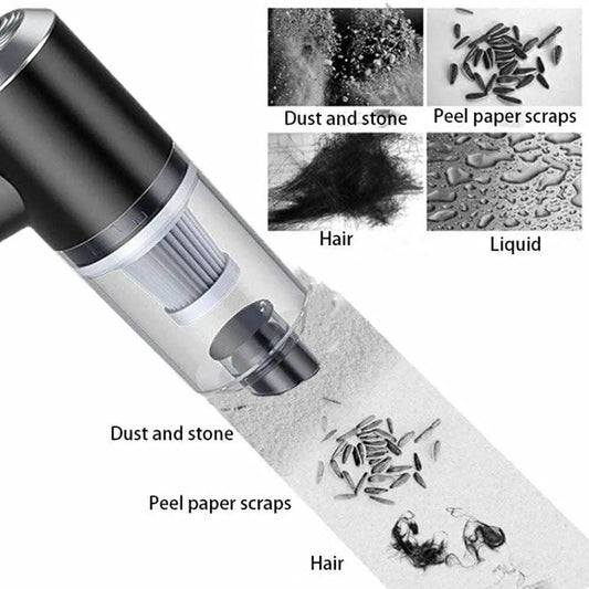 Portable Air Duster & Mini Wireless Vacuum Cleaner – USB Rechargeable with Brush Nozzle - Catalyst Mart