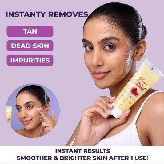 Kesar Instant Glow Exfoliating Gel – Detan & Brightening Face Gel (60g) - Catalyst Mart