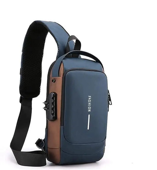 Gen Z Smart Anti-Theft Sling Bag with USB Charging, Password Lock & Waterproof Design (Unisex) - Catalyst Mart