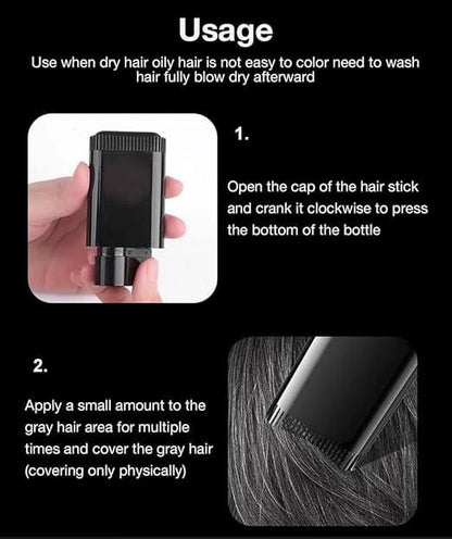 Covering White Hair Comb Stick 20gm – Instant Black Hair Touch-Up | Waterproof & Portable
