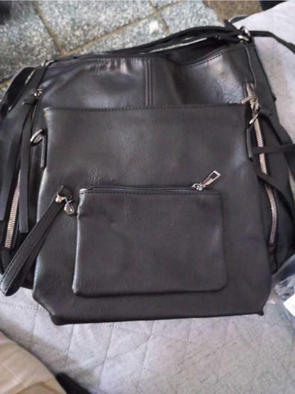 3-Pcs Black Handbags Set for Women - Catalyst Mart