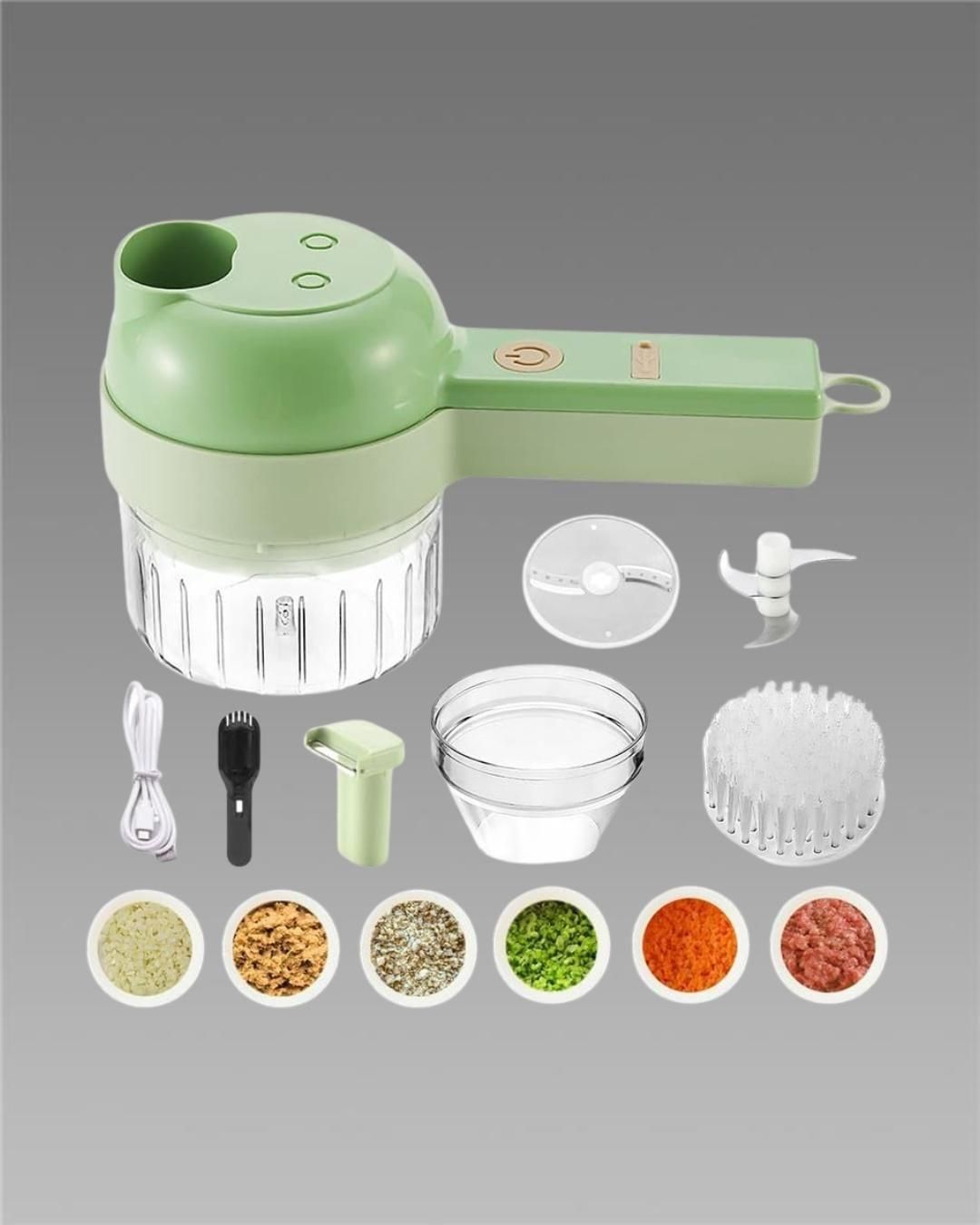 4 in 1 Portable Electric Vegetable Cutter Set - Catalyst Mart