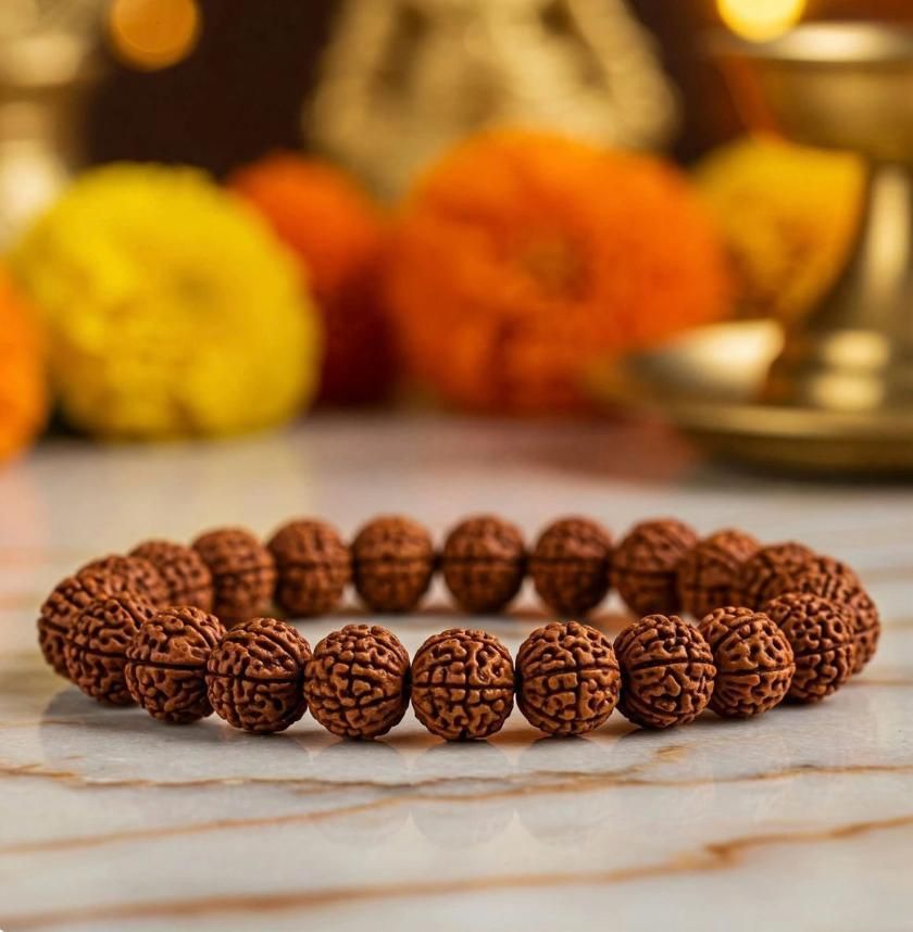 7 Mukhi Rudraksha Bracelet – Attract Prosperity, Peace & Shiv Ji’s Blessings - Catalyst Mart