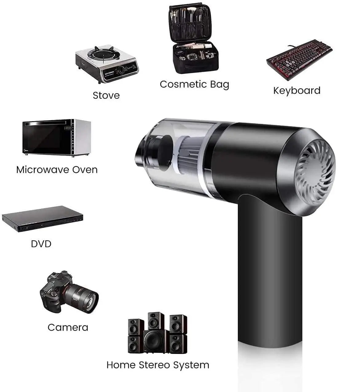 Portable Air Duster & Mini Wireless Vacuum Cleaner – USB Rechargeable with Brush Nozzle - Catalyst Mart