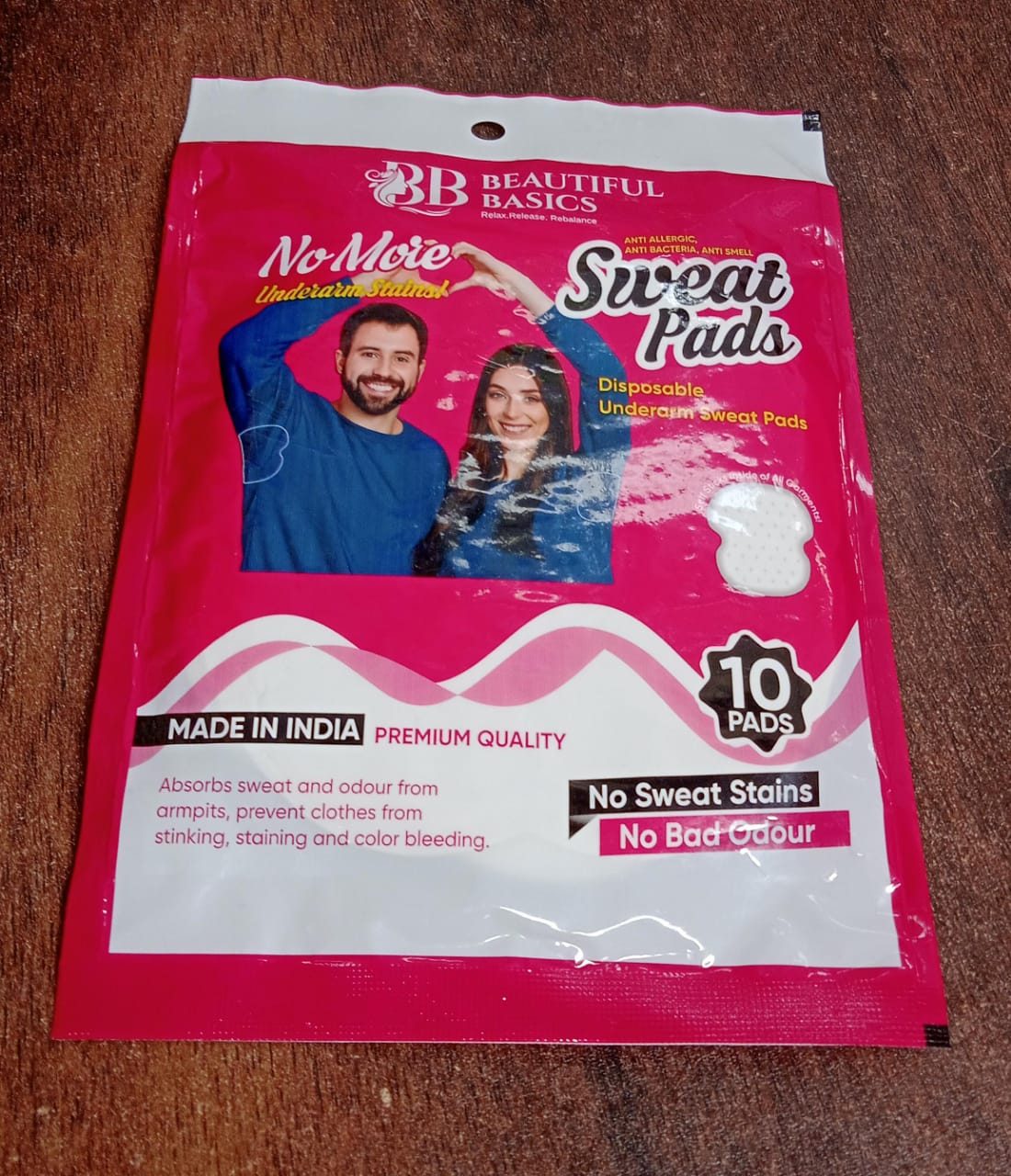Underarm Sweat Pads (Pack of 10) – Disposable, Cotton, Anti-Sweat, Anti-Odour for Men & Women - Catalyst Mart