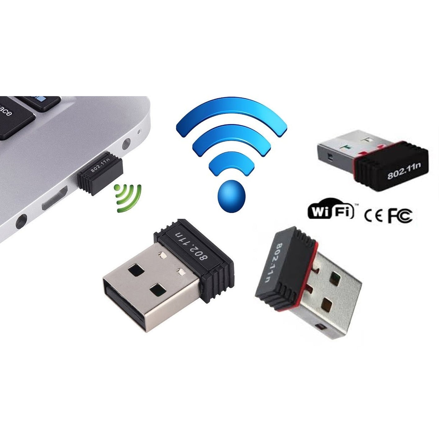 7224 Wi-fi Receiver Wireless Mini Wi-fi Network Adapter With With Driver Cd For Computer Laptop And Etc Device Use - Catalyst Mart