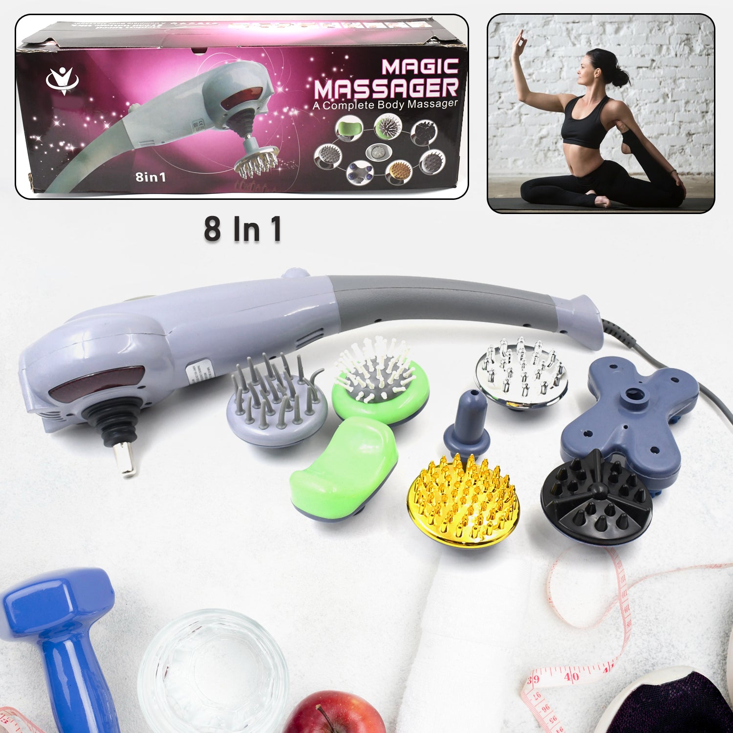 Electric 8‑in‑1 Full Body Magic Massager – Pain Relief & Relaxation - Catalyst Mart