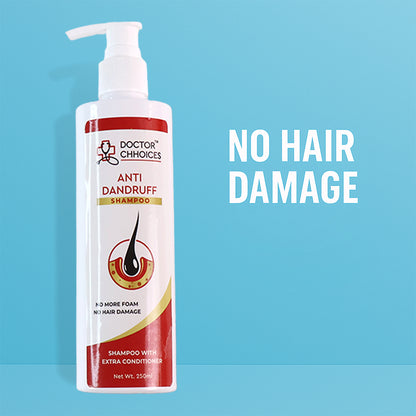 Doctor Chhoices Anti-Dandruff Shampoo with Extra Conditioner – No Foam, No Hair Damage, 250ml - Catalyst Mart