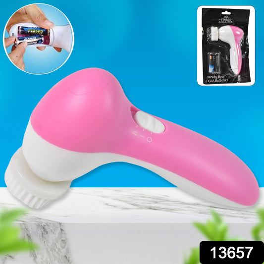 Facial Beauty Brush & Massager – Waterproof Face Cleansing Tool with 2 AA Batteries Included (1 Pc) - Catalyst Mart
