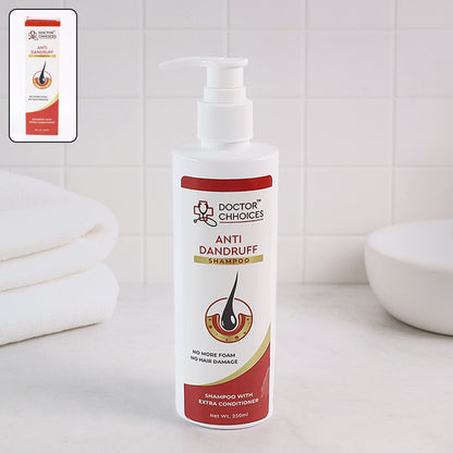 Doctor Chhoices Anti-Dandruff Shampoo with Extra Conditioner – No Foam, No Hair Damage, 250ml - Catalyst Mart