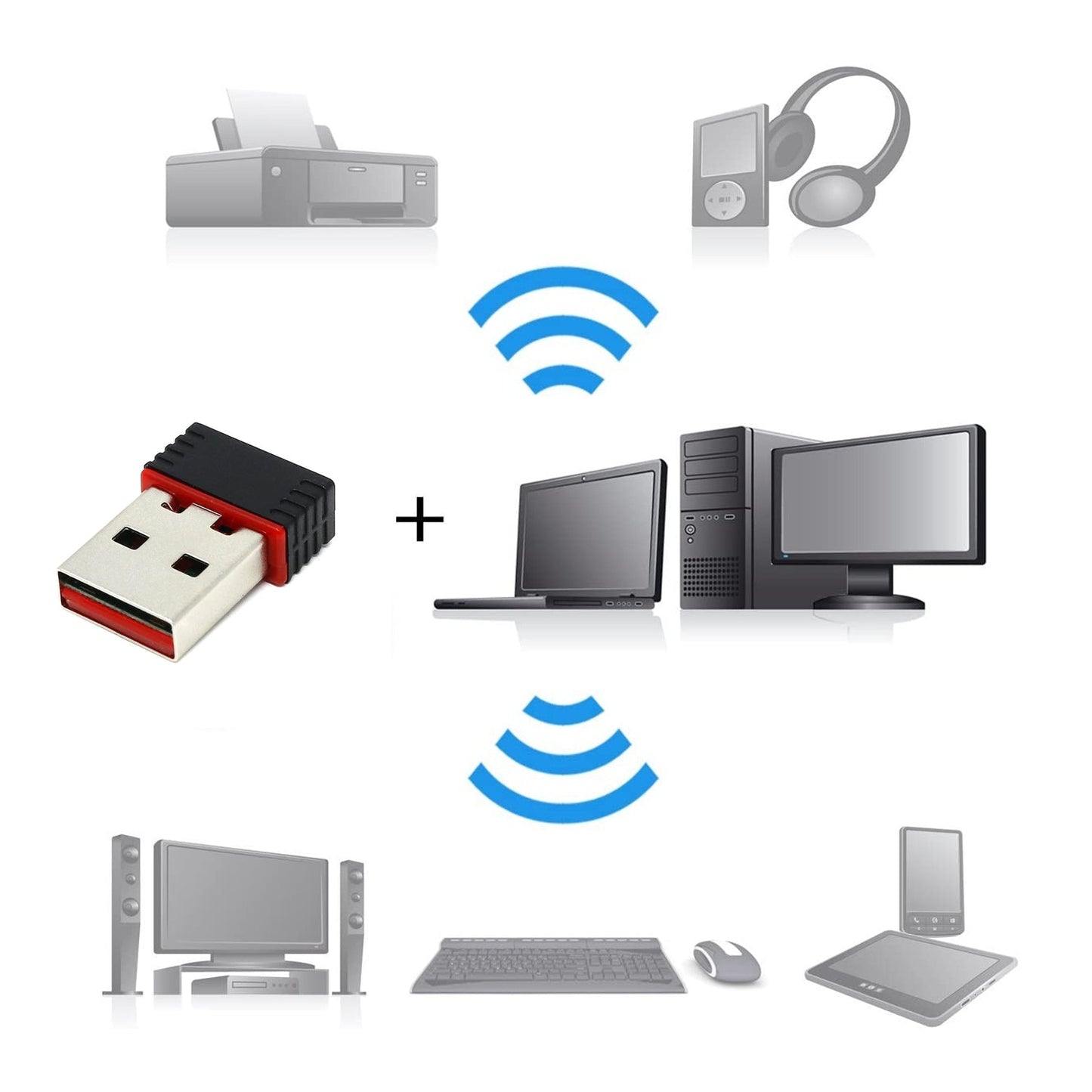7224 Wi-fi Receiver Wireless Mini Wi-fi Network Adapter With With Driver Cd For Computer Laptop And Etc Device Use - Catalyst Mart