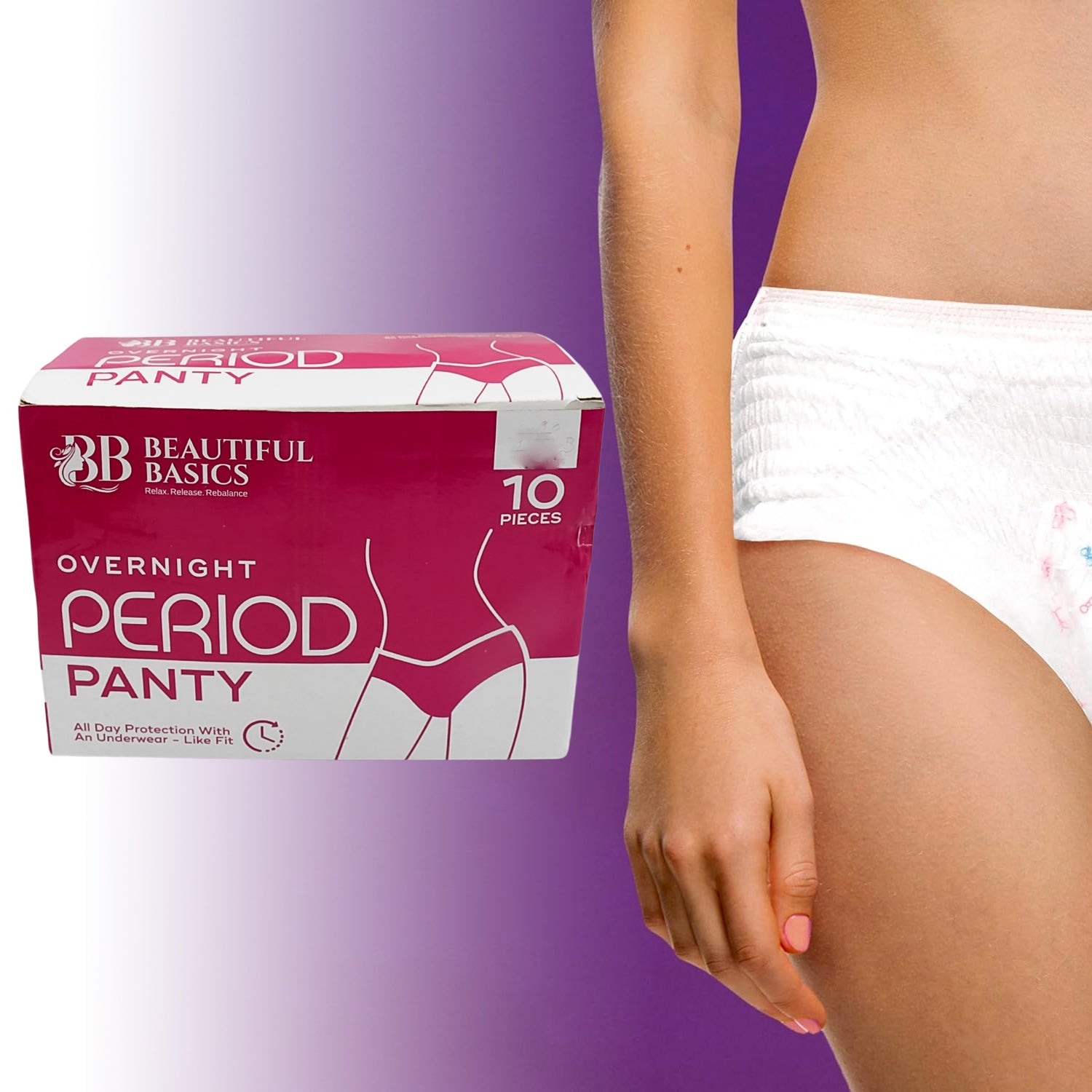Womens Emergency Kit Travel Kit- Includes Seamless Underwear Pantyliner Feminine Hygiene Sachet First Period Kit (10 Pcs) - Catalyst Mart