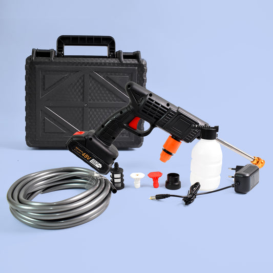 48V Cordless High-Pressure Car Washer Gun – Portable Water Spray Cleaning Kit - Catalyst Mart
